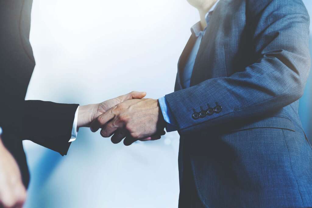 Business Handshake - partner page background image