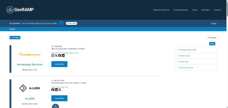 GovRAMP-DirectoryScreenshot